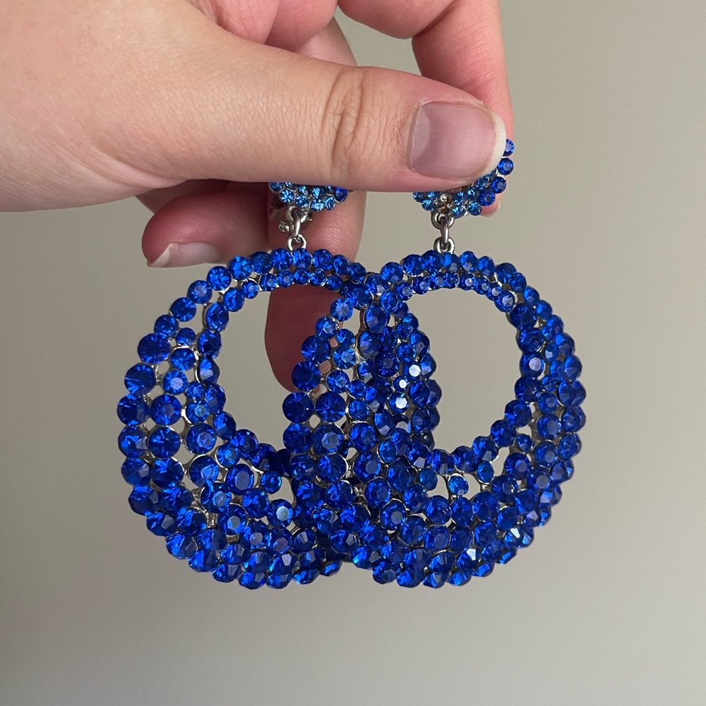 Royal Blue Formal Earrings